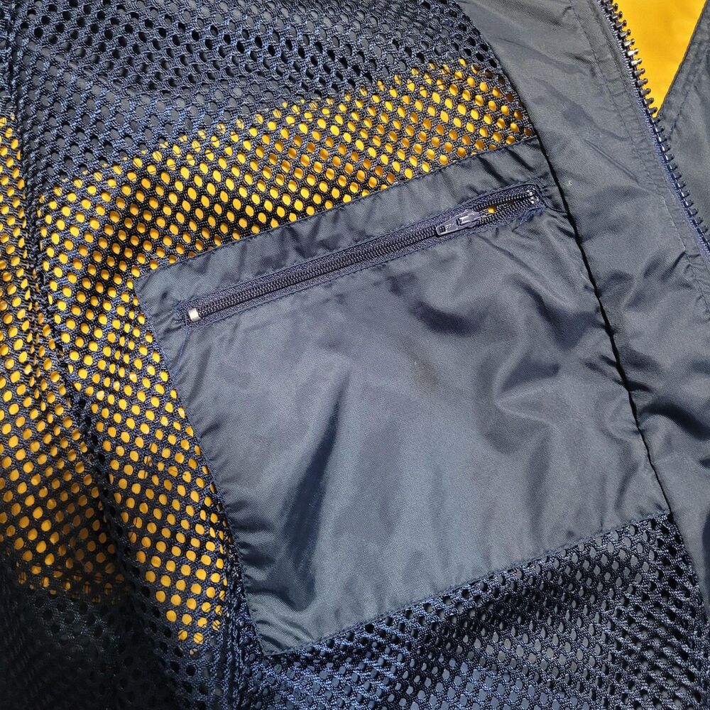 Gear For Sports Jacket Navy Football Mens XL Blue Yellow Hooded Full Zip Mesh - Picture 8 of 14